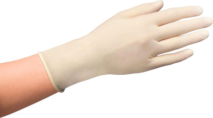 Actual product image Papstar Disposable gloves Medi-Inn® PS Latex White, for left & right, powdered, non-sterile, various... (S)
