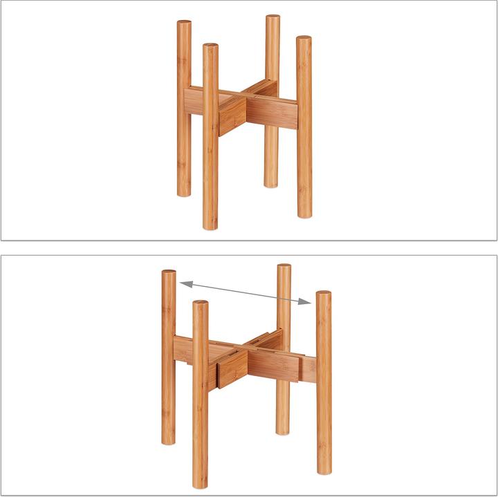 Image du produit Relaxdays Support pour plante de bambou, réglable
