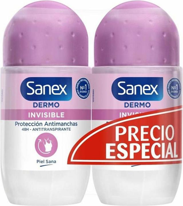 Sanex Deo Roll On Dermo Invisible 50 ml Duplo (Roll-on, 100 ml)