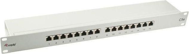 Produktbild equip 19" Patchpanel: 16 Port, 1HE, grau
