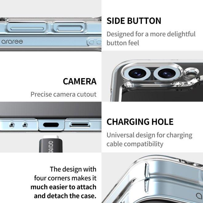 Actual product image Araree Made in Korea 360 Nukin Series (Samsung Galaxy Z Flip6)