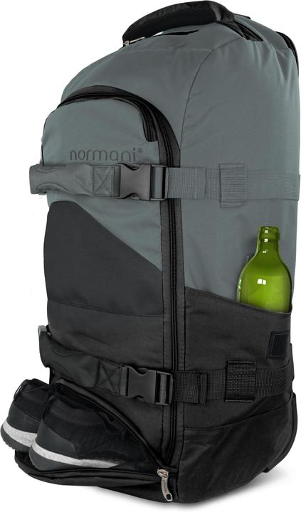 Immagine prodotto Normani Reisetasche mit Rucksackfunktion 90L mit Regenüberzug Schwarz/Grau (90 l, L (90 - 115l))