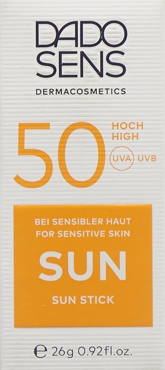 Actual product image Dado Sens Stick Sun Protection Factor 50 (Sun cream face, Sun stick, SPF 50, 67 g)