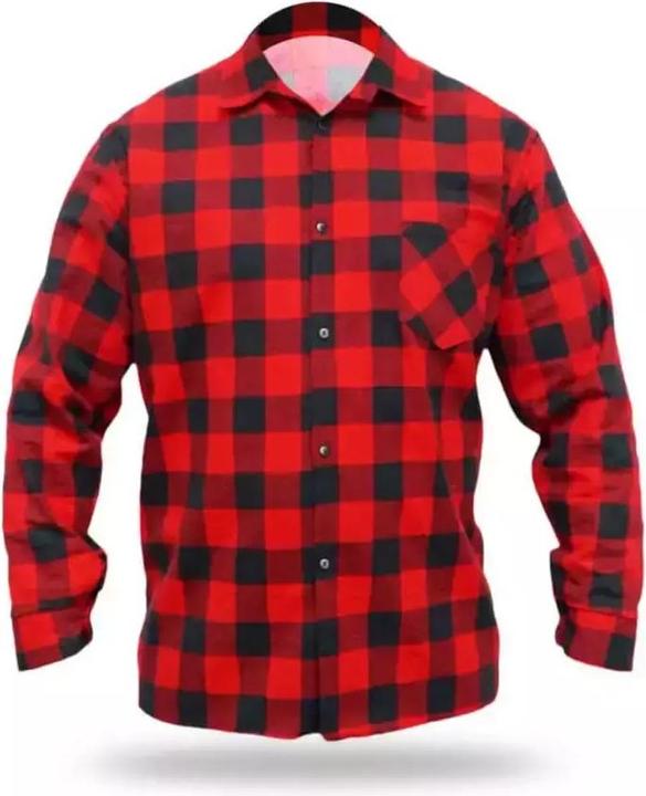 Dedra camicia di flanella rossa, taglia XL, 100 % cotone (BH51F1-XL) (XL)