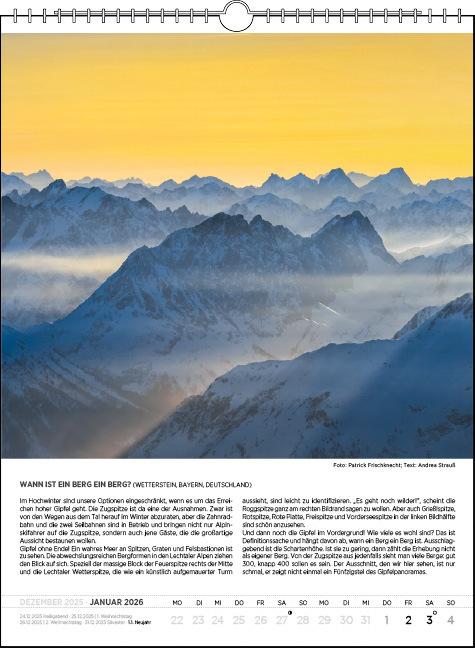 Immagine prodotto Blodigs Alpenkalender 2026 (24 x 32 cm, Copertina rigida, Tedesco)
