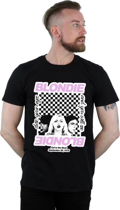 Immagine prodotto Blondie Checked Eat To The Beat Maglietta Uomo (4XL)