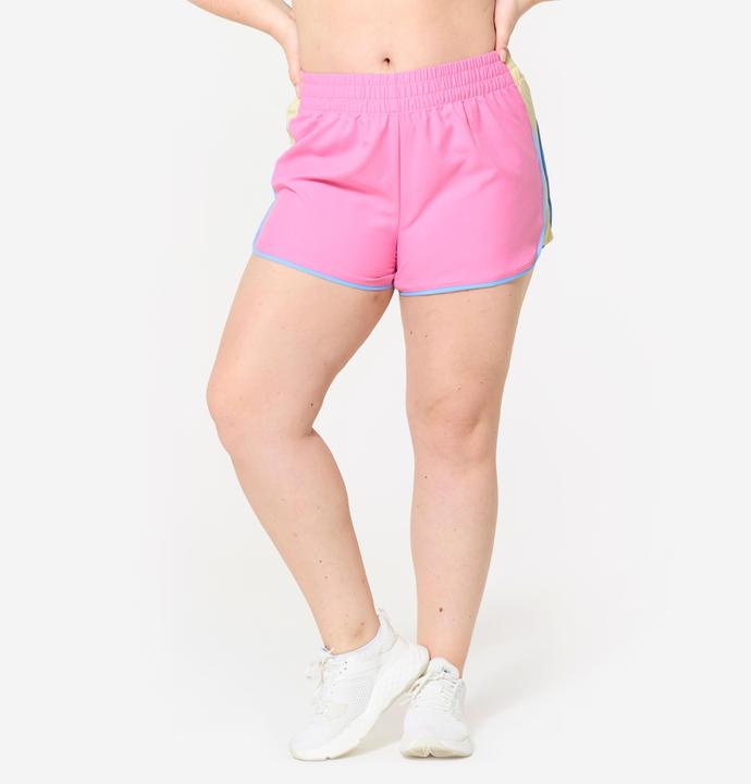 Produktbild Domyos Shorts kurz leicht - rosa/gelb (S)