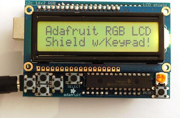 Image du produit Adafruit RGB LCD I2C Shield Kit 16x2 Char Display Positive (Bouclier)