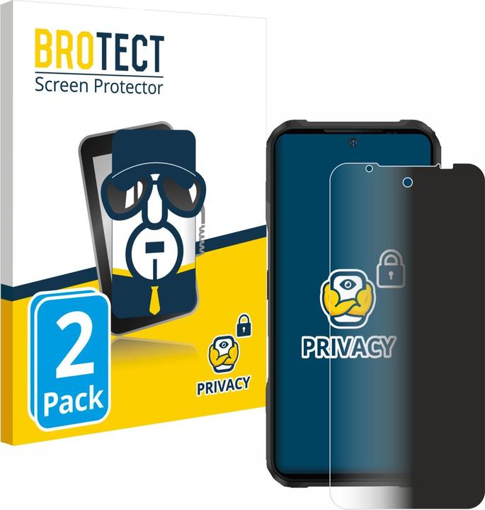 Productafbeelding BROTECT Anti-spionnetje privacyfolie Beschermfolie tegen blauw licht (2 Stuk, Vivo V20 Pro)