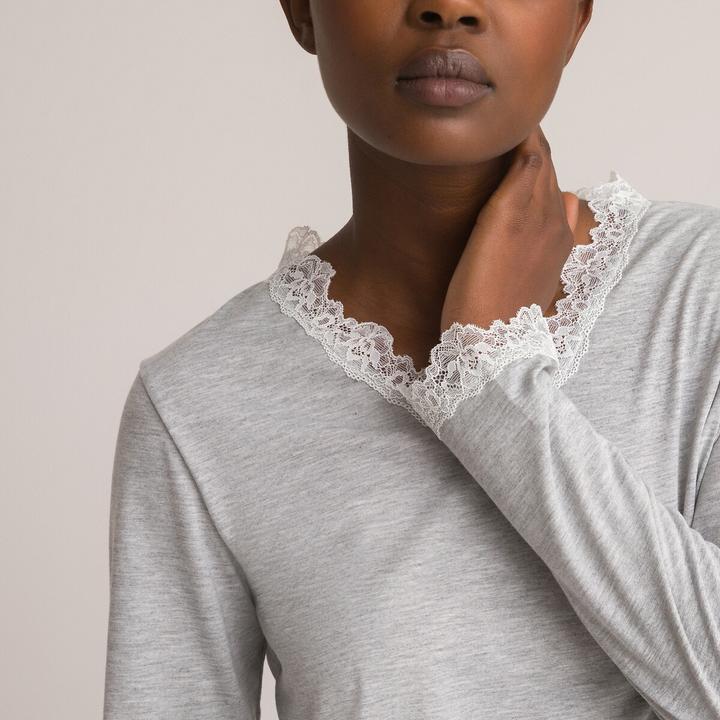 Image du produit La Redoute Collections Pyjama avec dentelle (42)