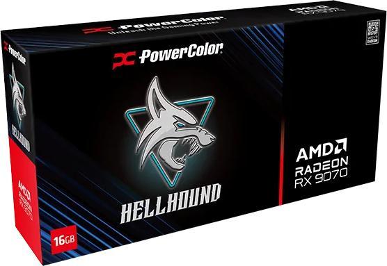 Image du produit Powercolor Radeon RX 9070 OC Hellhound (16 Go)