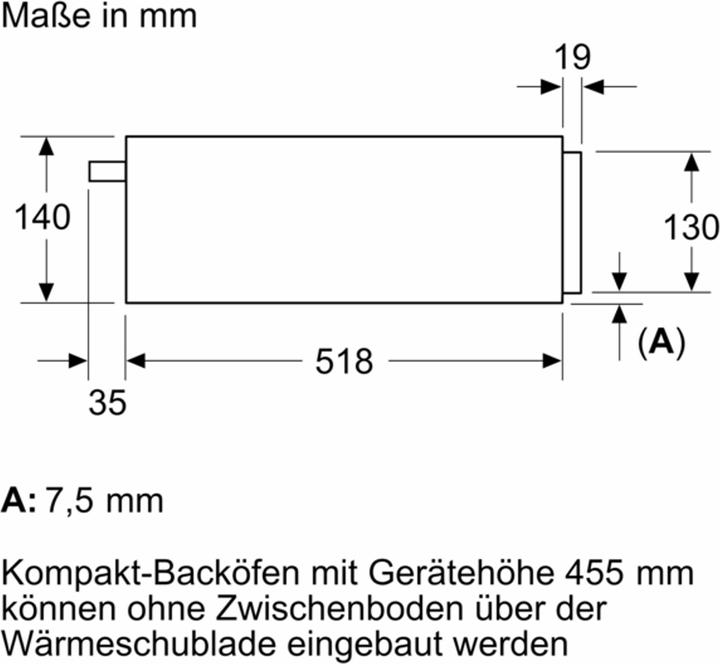 Actual product image Bosch Hausgeräte Warming drawer BIC7101B1