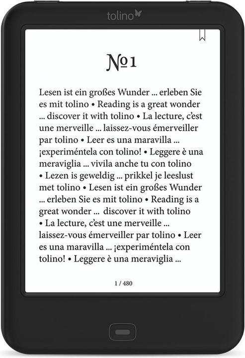 tolino shine 2 HD (6", 4 Go, Noir)
