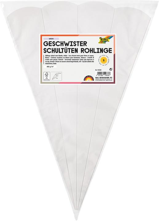 Produktbild Folia Geschwister Schultüten Rohlinge, 400g/m², 41cm