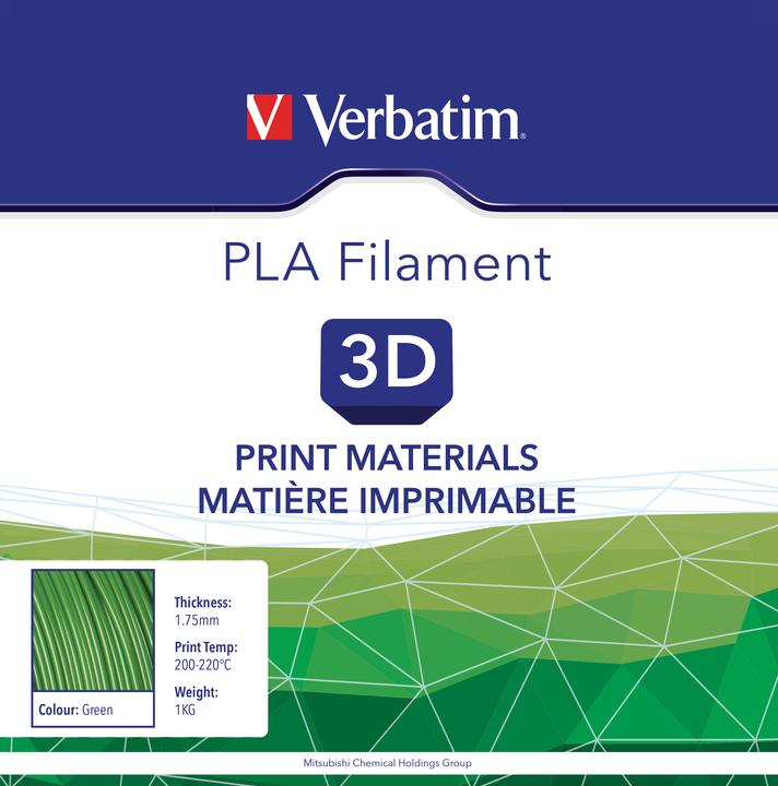 Actual product image Verbatim Filament (PLA, 1.75 mm, 1000 g, Green)