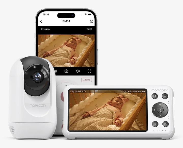 Momcozy Video Baby Monitor BM04 5,5 inch (Vidéo et audio, 300 m)