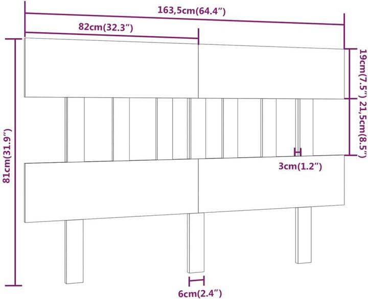Produktbild VidaXL Aylice (163.5 x 3 x 81 cm)
