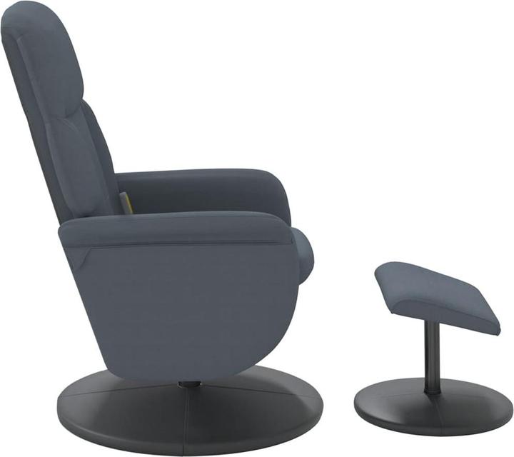 Actual product image VidaXL Massage chair with footstool dark grey velvet,colour