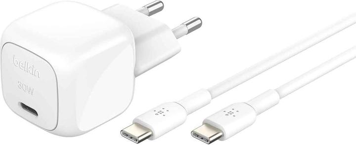 Actual product image Belkin BOOST Charge USB-C/USB-C 30WLad.PD,ws+Kab.WCA008kq1MWH-B6 (30 W)