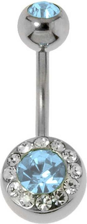 Bijouteria Bauchpiercing (Edelstahl, Kristall)