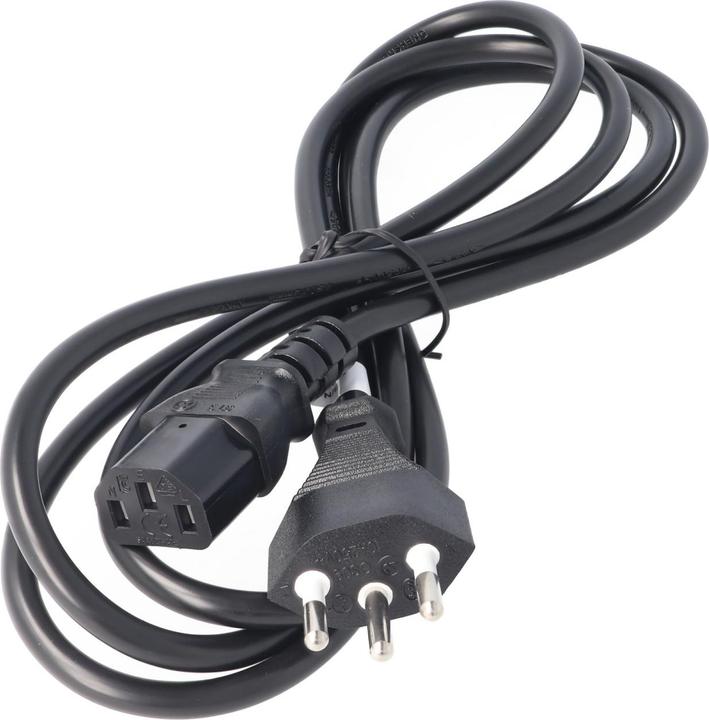 Produktbild AccuCell Netzkabel mit Schweiz-Stecker für IEC-Buchse C13 (2 m)