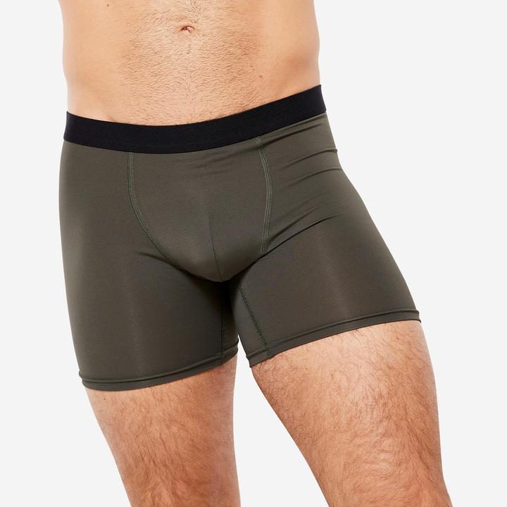 Actual product image Decathlon Functional pants boxer shorts men's breathable 3-pack - navy/blue/khaki (S, pack of 3)