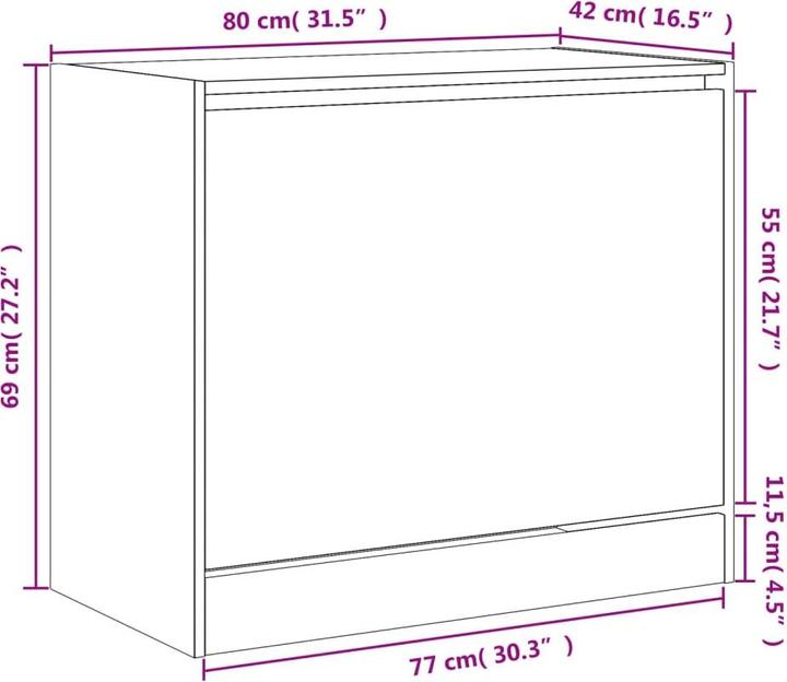 Actual product image VidaXL Jennica (80 x 42 x 69 cm)