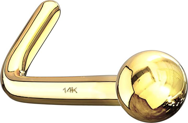 Image du produit Star Piercing Clous de nez angulaires en or 14k avec boule (Or 14k, sans laiton)