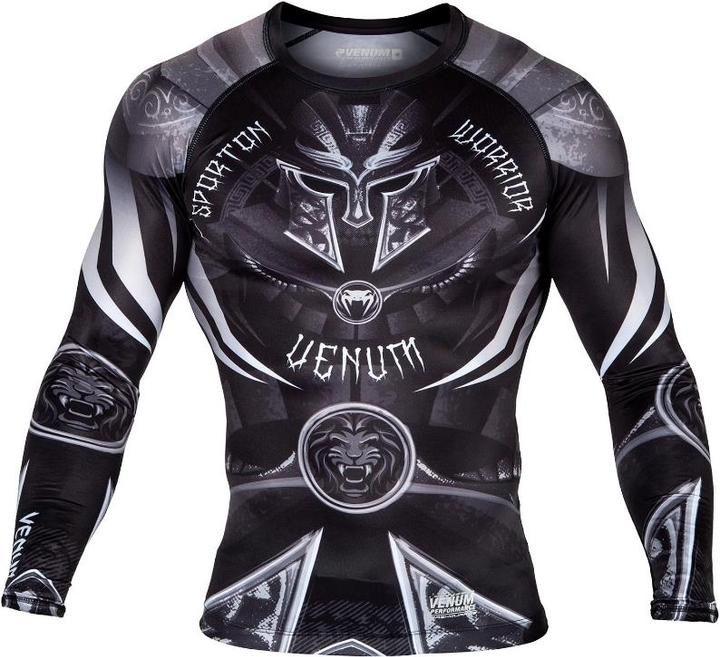 Immagine prodotto Venum Gladiator 3.0 Rashguard - Nero-Bianco - Maniche Lunghe (XL)