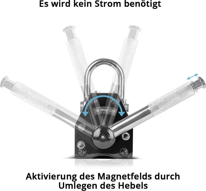 Actual product image Stahlwerk Lifting magnet with 400 kg 880 lbs load capacity 1280 kg 2821 lbs pulling force (400 kg)