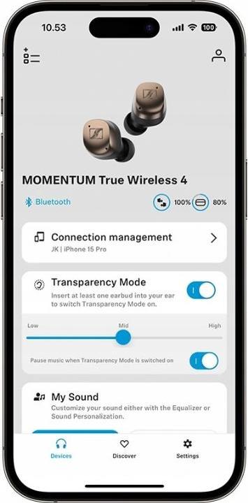 Productafbeelding Sennheiser Momentum True Wireless 4 (ANC, 7 h, Draadloze)