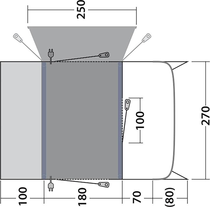 Actual product image Outwell Vorzelt Talladega Air, Fahrzeugtyp: Bus, Aufbauart (Awning, 22.50 kg)