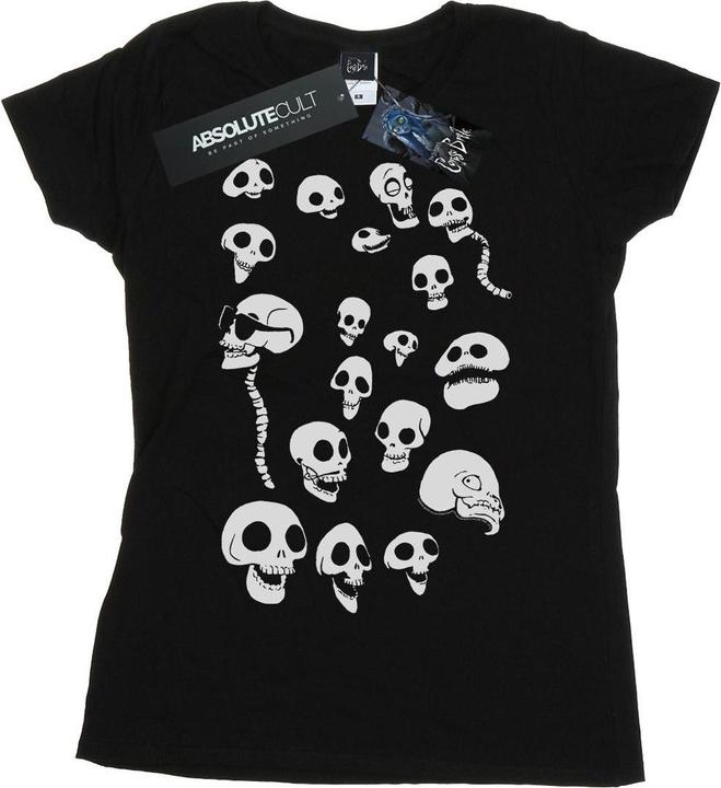 Actual product image Corpse Bride Womens/Ladies Afterlife Skulls Cotton T-Shirt (XL)