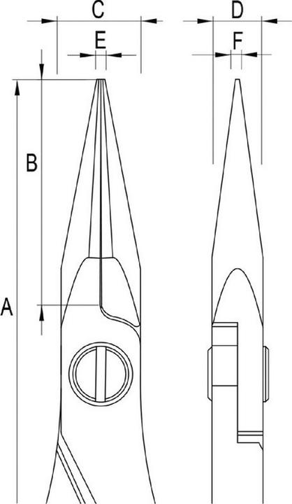 Produktbild Futuro BRW Elektronik-Spitzzange (135 mm)