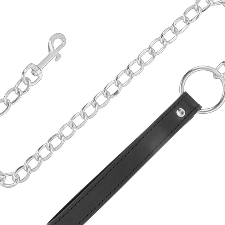 Produktbild Darkness Black Soft Collar With Leash Leather