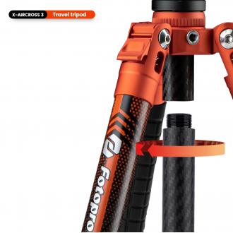 Actual product image Fotopro X Aircross 3 Carbon Tripod Oranje (Plastic)
