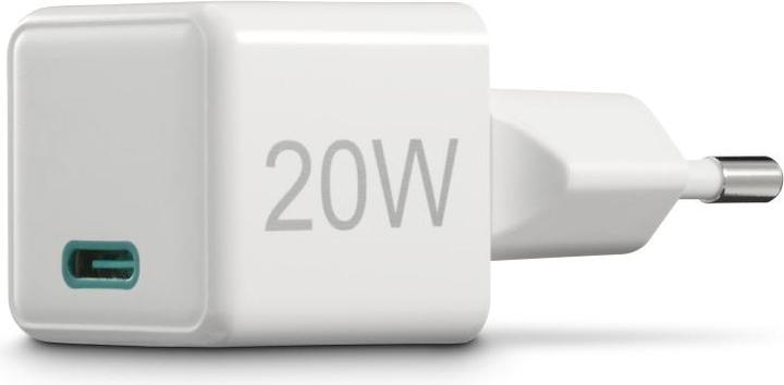 Produktbild Hama Schnellladegerät, USB-C, PD/Qualcomm®, Super-Mini-Charger, 20 W, Weiss (20 W)
