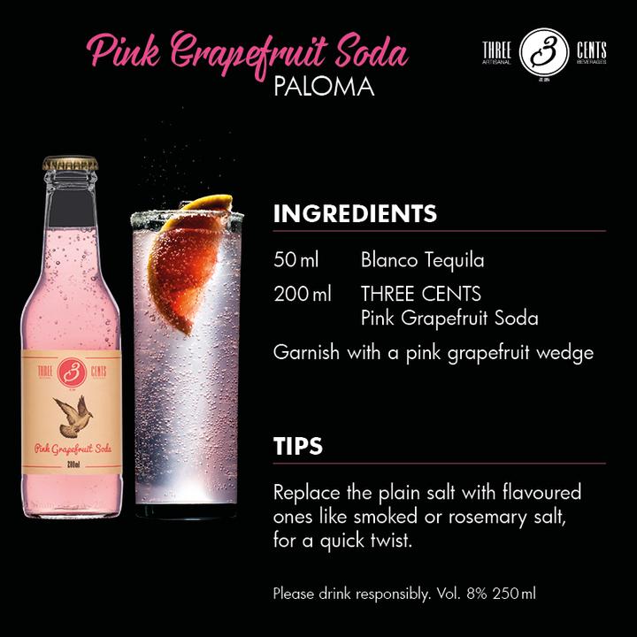 Immagine prodotto Three Cents Soda al pompelmo rosa (24 x 20 cl)