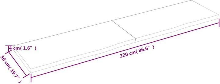 Actual product image VidaXL Saba (220 x 50 x 4 cm)