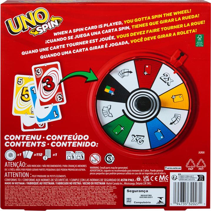 Actual product image Mattel Games UNO Spin (German)