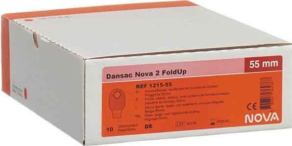 Dansac Nova 2 FoldUp Ileostomie 55mm opaque 10 Btl (10 Stück, 2316.60 ml, 227 g)