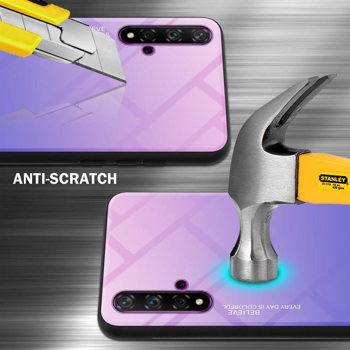 Produktbild Cadorabo TPU 2 Farben Glas Cover (TCL 20S, Huawei Nova 5T, LG K20)