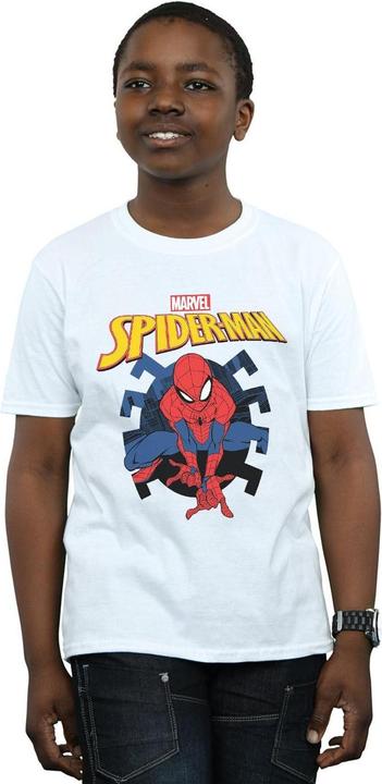 Immagine prodotto Spider-Man Web Shooting Emblem Logo Maglietta Ragazzi (128)
