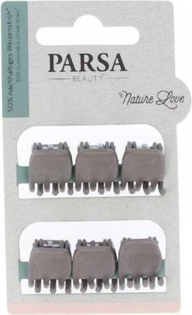 Parsa Beauty Pince à cheveux PARSA Nature Love, taupe Petite, 6 pcs, en paille de blé (6 pcs)