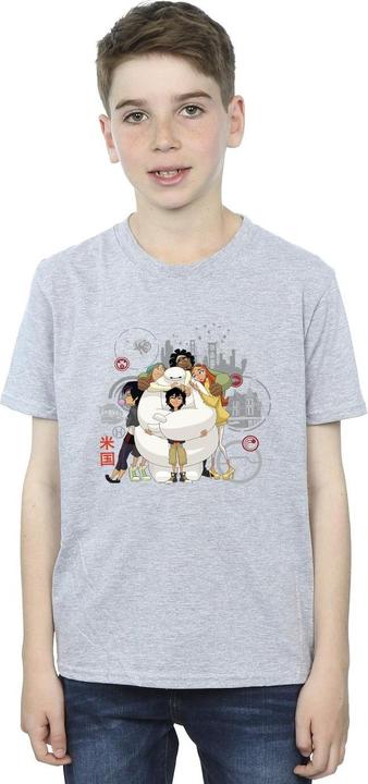 Immagine prodotto Disney Big Hero 6 Baymax Group Hug Maglietta Ragazzi (140, 146)