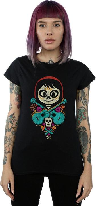 Actual product image Disney Womens/Ladies Coco Miguel Crossed Guitars Cotton T-Shirt (S)