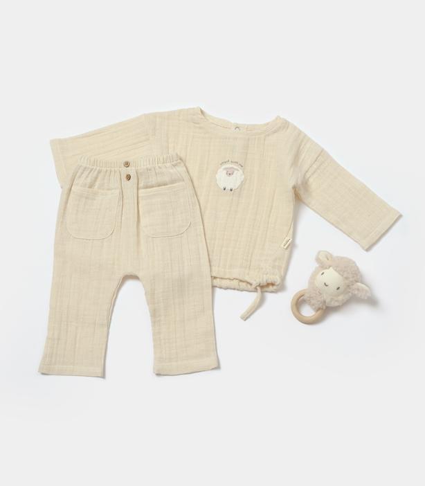 Produktbild BabyCosy Set aus langärmligem T-Shirt und Hose (74)