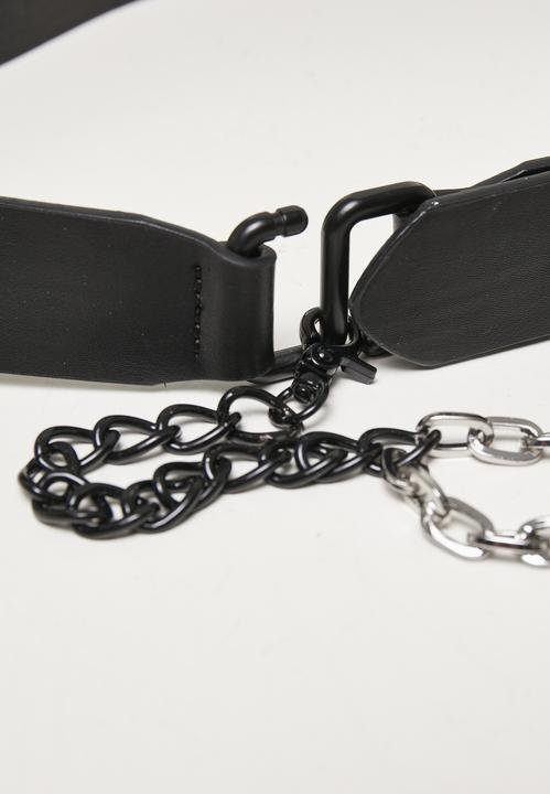 Image du produit Urban Classics Ceinture en cuir d'imitation avec chaîne en métal (L)