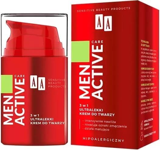 Actual product image Oceanic Aa Men Active Care 3In1 Ultralight Face Cream 50Ml (50 ml, 24h cream)