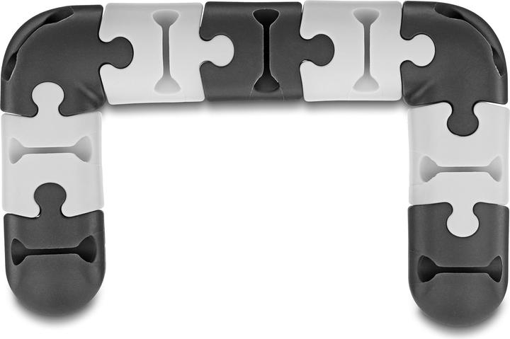 Actual product image Delock Cable holder self-adhesive modular set 9 pieces black